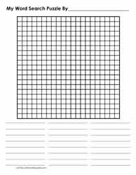 21 x 21 Blank Word Search
